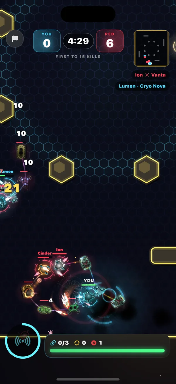 An Arena match in progress