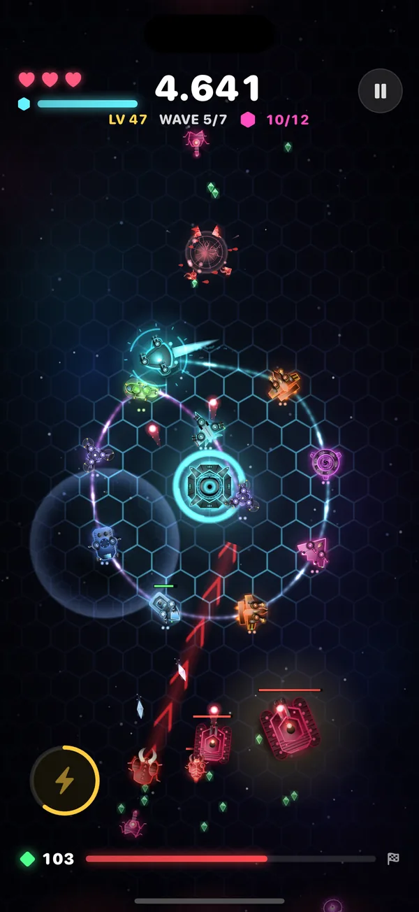 Echoes firing at hunters around the Core